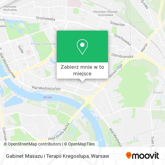 Mapa Gabinet Masazu i Terapii Kregoslupa