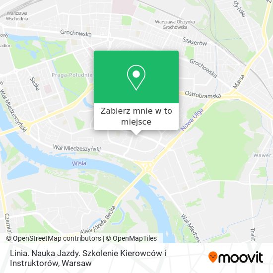 Mapa Linia. Nauka Jazdy. Szkolenie Kierowców i Instruktorów