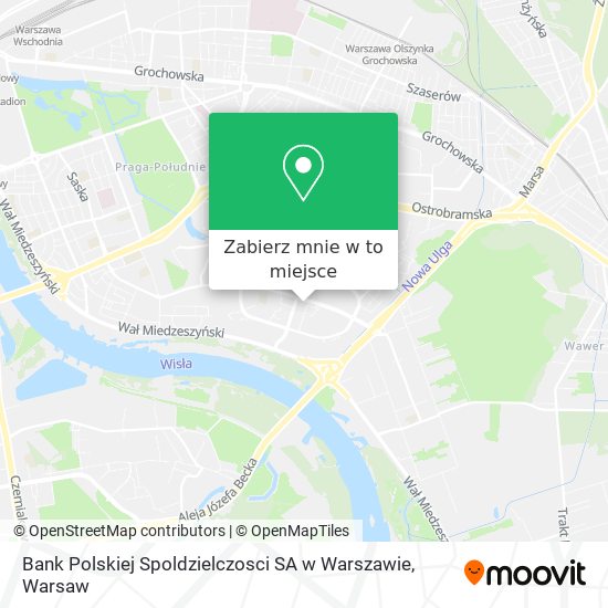 Mapa Bank Polskiej Spoldzielczosci SA w Warszawie