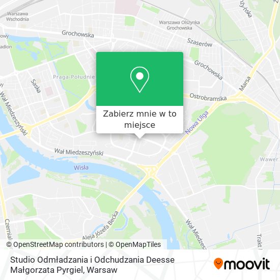 Mapa Studio Odmładzania i Odchudzania Deesse Małgorzata Pyrgiel