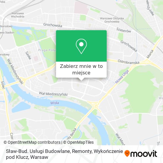 Mapa Sław-Bud. Usługi Budowlane, Remonty, Wykończenie pod Klucz