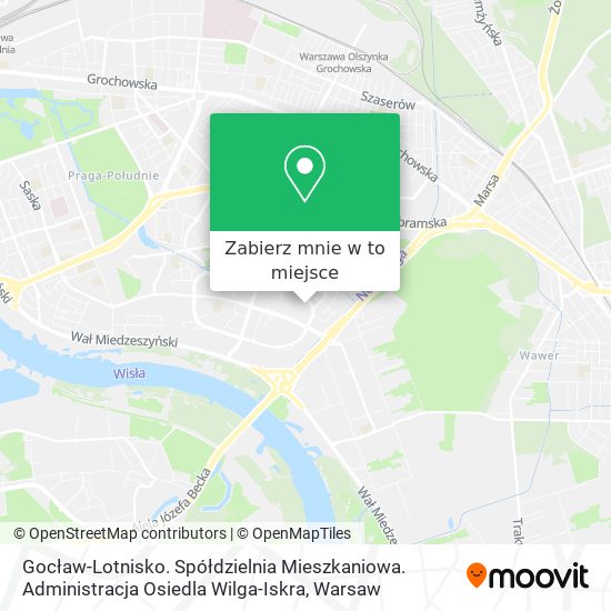 Mapa Gocław-Lotnisko. Spółdzielnia Mieszkaniowa. Administracja Osiedla Wilga-Iskra