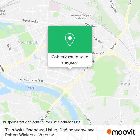 Mapa Taksówka Osobowa, Usługi Ogólnobudowlane Robert Winiarski