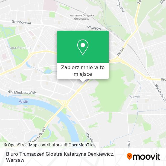 Mapa Biuro Tłumaczeń Glostra Katarzyna Denkiewicz