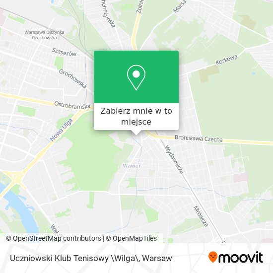 Mapa Uczniowski Klub Tenisowy \Wilga\