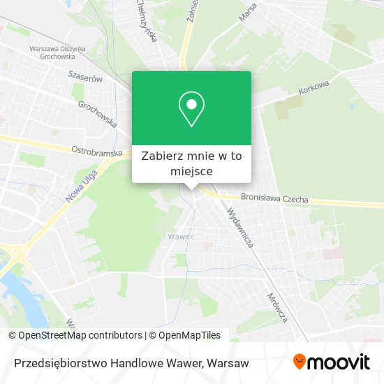 Mapa Przedsiębiorstwo Handlowe Wawer