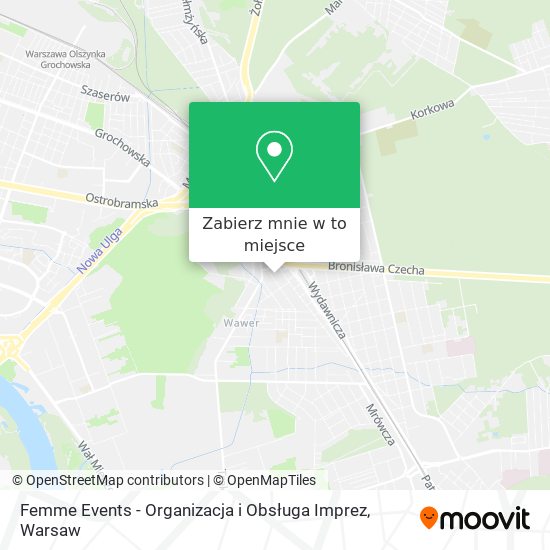 Mapa Femme Events - Organizacja i Obsługa Imprez