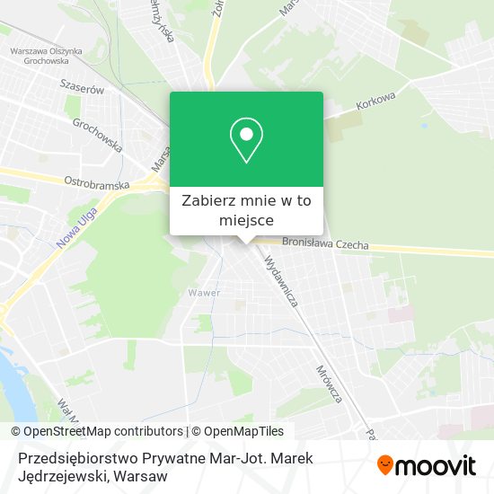 Mapa Przedsiębiorstwo Prywatne Mar-Jot. Marek Jędrzejewski