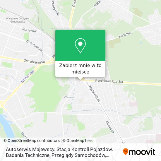 Mapa Autoserwis Majewscy. Stacja Kontroli Pojazdów. Badania Techniczne, Przeglądy Samochodów