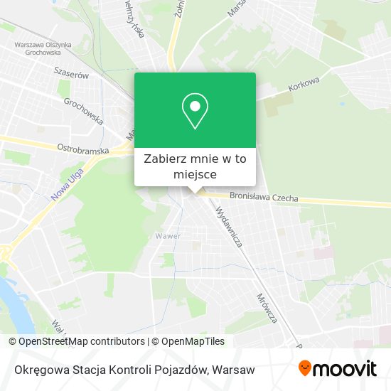 Mapa Okręgowa Stacja Kontroli Pojazdów