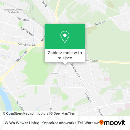 Mapa W Wa Wawer Usługi KoparkoŁadowarką Tel