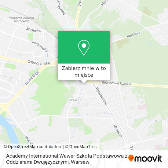 Mapa Academy International Wawer Szkoła Podstawowa z Oddziałami Dwujęzycznymi