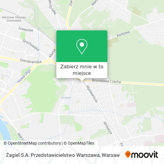 Mapa Żagiel S.A. Przedstawicielstwo Warszawa