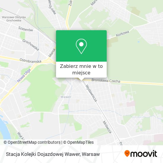 Mapa Stacja Kolejki Dojazdowej Wawer