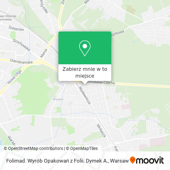 Mapa Folimad. Wyrób Opakowań z Folii. Dymek A.