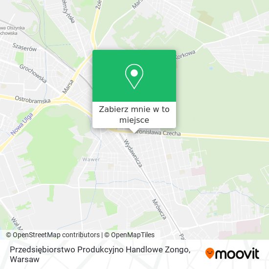 Mapa Przedsiębiorstwo Produkcyjno Handlowe Zongo