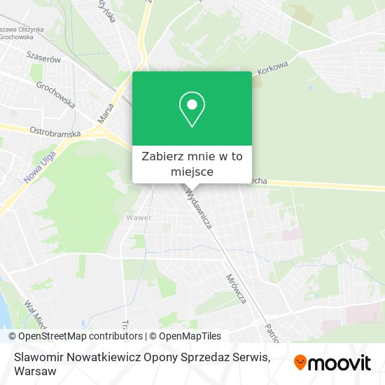 Mapa Slawomir Nowatkiewicz Opony Sprzedaz Serwis