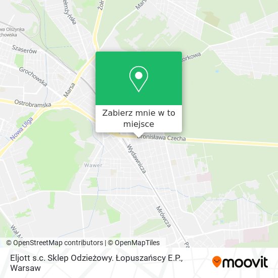 Mapa Eljott s.c. Sklep Odzieżowy. Łopuszańscy E.P.