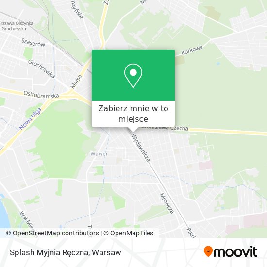 Mapa Splash Myjnia Ręczna