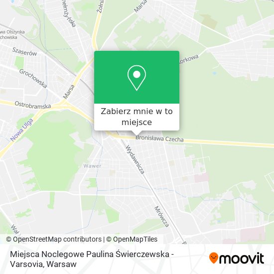 Mapa Miejsca Noclegowe Paulina Świerczewska - Varsovia