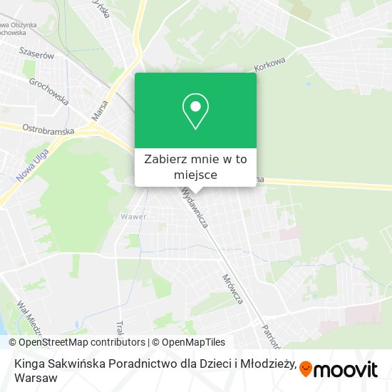 Mapa Kinga Sakwińska Poradnictwo dla Dzieci i Młodzieży