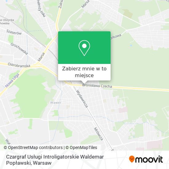 Mapa Czargraf Usługi Introligatorskie Waldemar Popławski