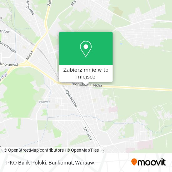 Mapa PKO Bank Polski. Bankomat