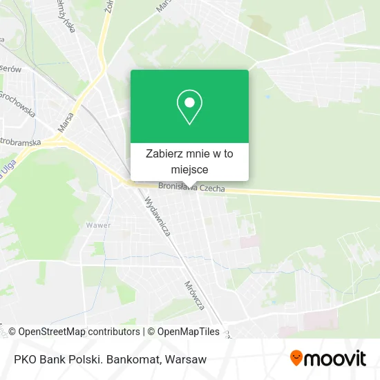 Mapa PKO Bank Polski. Bankomat