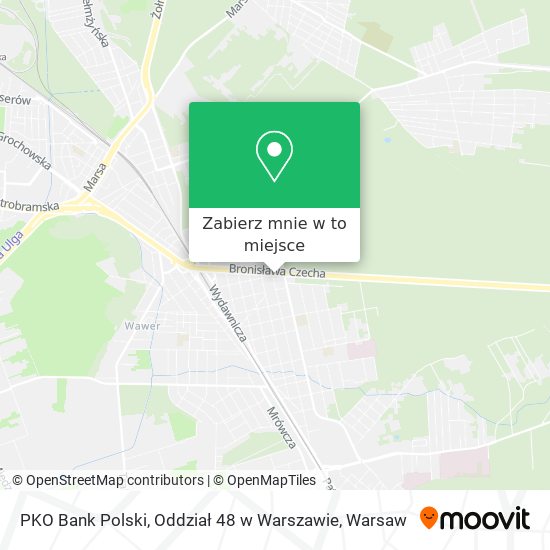 Mapa PKO Bank Polski, Oddział 48 w Warszawie