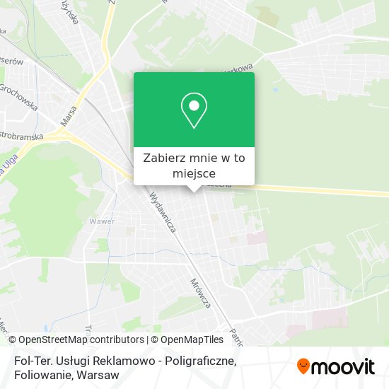 Mapa Fol-Ter. Usługi Reklamowo - Poligraficzne, Foliowanie