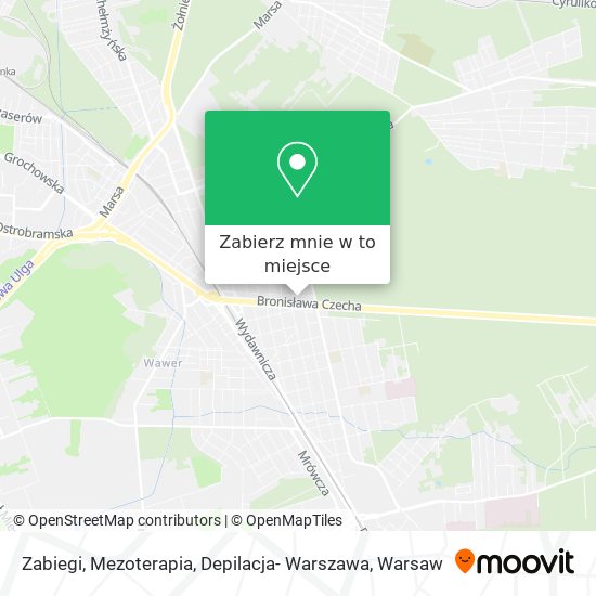 Mapa Zabiegi, Mezoterapia, Depilacja- Warszawa