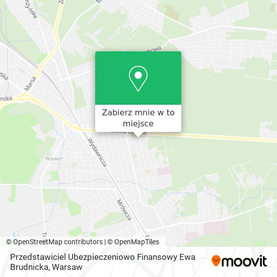 Mapa Przedstawiciel Ubezpieczeniowo Finansowy Ewa Brudnicka