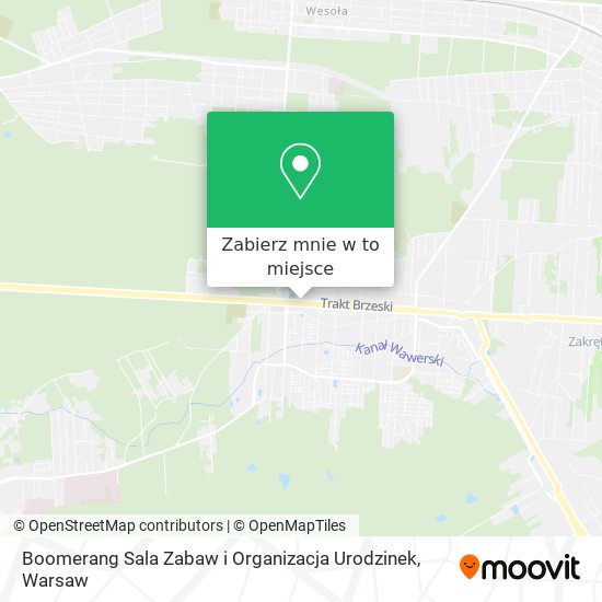 Mapa Boomerang Sala Zabaw i Organizacja Urodzinek