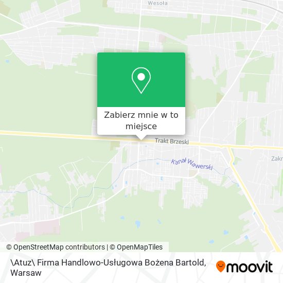 Mapa \Atuz\ Firma Handlowo-Usługowa Bożena Bartold