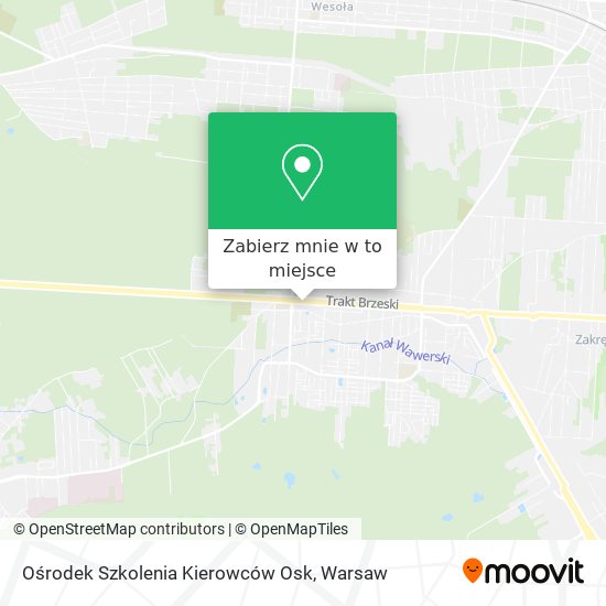 Mapa Ośrodek Szkolenia Kierowców Osk