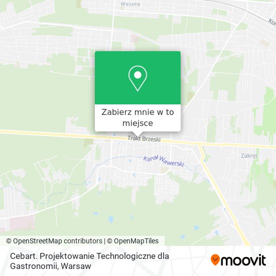 Mapa Cebart. Projektowanie Technologiczne dla Gastronomii