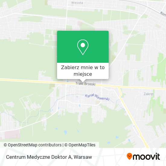 Mapa Centrum Medyczne Doktor A