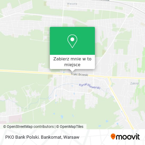 Mapa PKO Bank Polski. Bankomat