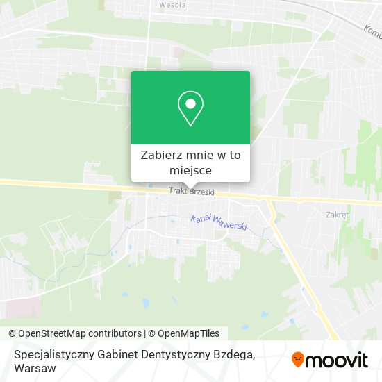 Mapa Specjalistyczny Gabinet Dentystyczny Bzdega