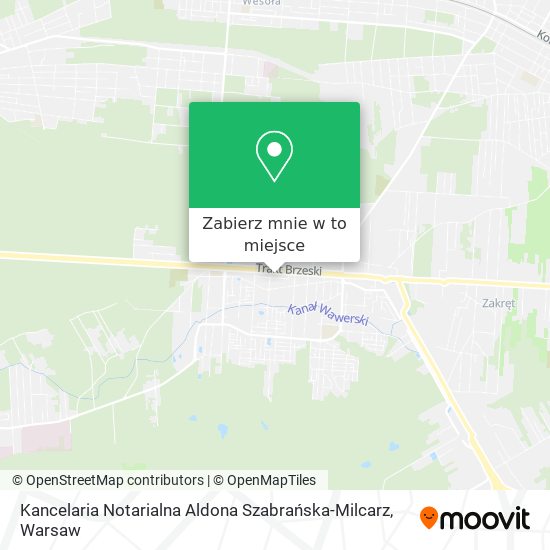 Mapa Kancelaria Notarialna Aldona Szabrańska-Milcarz