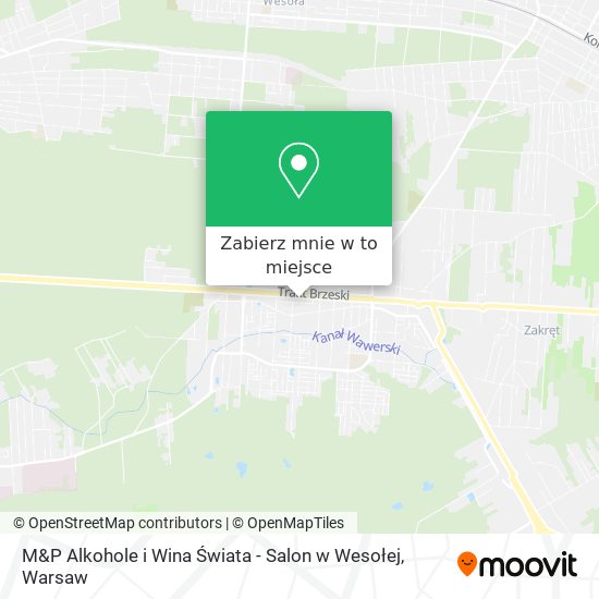 Mapa M&P Alkohole i Wina Świata - Salon w Wesołej