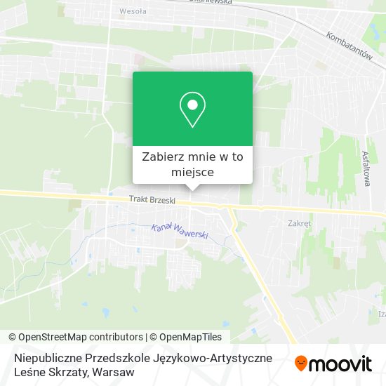 Mapa Niepubliczne Przedszkole Językowo-Artystyczne Leśne Skrzaty