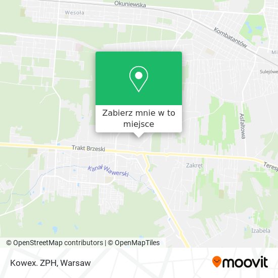 Mapa Kowex. ZPH