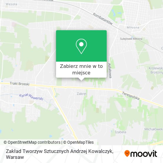 Mapa Zakład Tworzyw Sztucznych Andrzej Kowalczyk