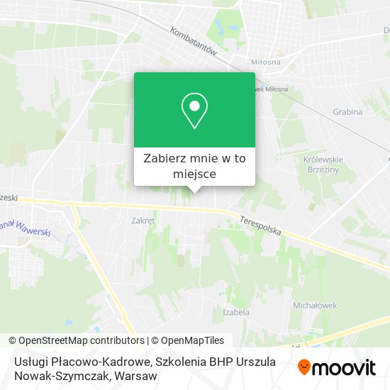 Mapa Usługi Płacowo-Kadrowe, Szkolenia BHP Urszula Nowak-Szymczak