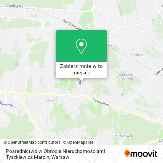 Mapa Pośrednictwo w Obrocie Nieruchomościami Tyszkiewicz Marcin