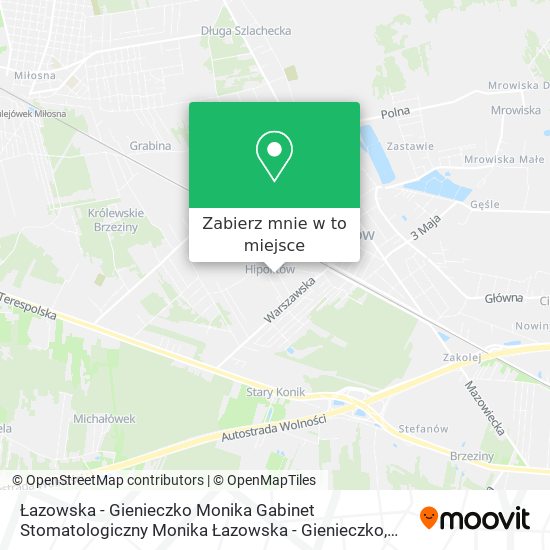 Mapa Łazowska - Gienieczko Monika Gabinet Stomatologiczny Monika Łazowska - Gienieczko