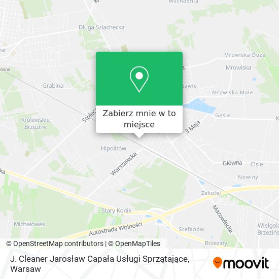 Mapa J. Cleaner Jarosław Capała Usługi Sprzątające