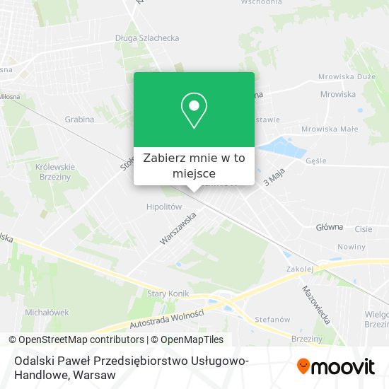 Mapa Odalski Paweł Przedsiębiorstwo Usługowo-Handlowe