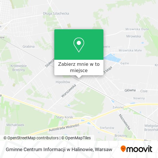 Mapa Gminne Centrum Informacji w Halinowie